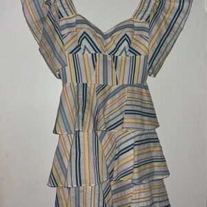 Amanda Uprichard Multicolor Striped Dress